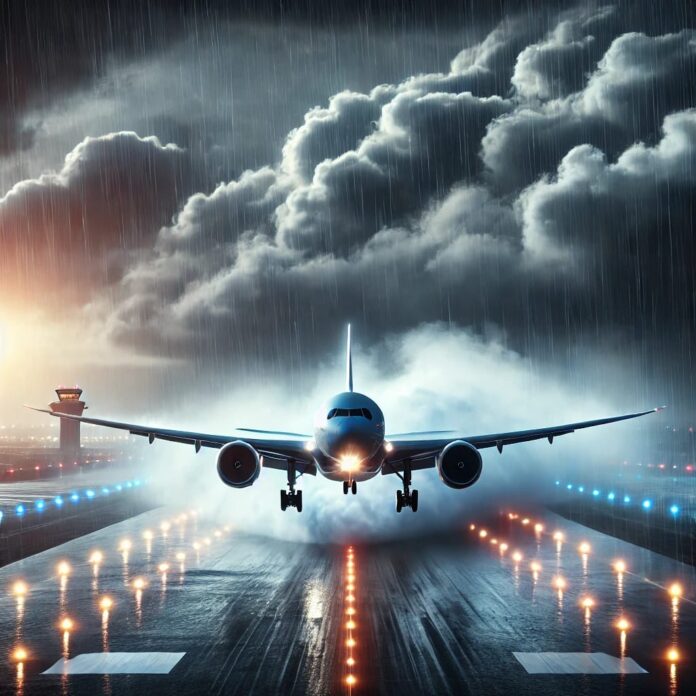 can planes take off in the rain