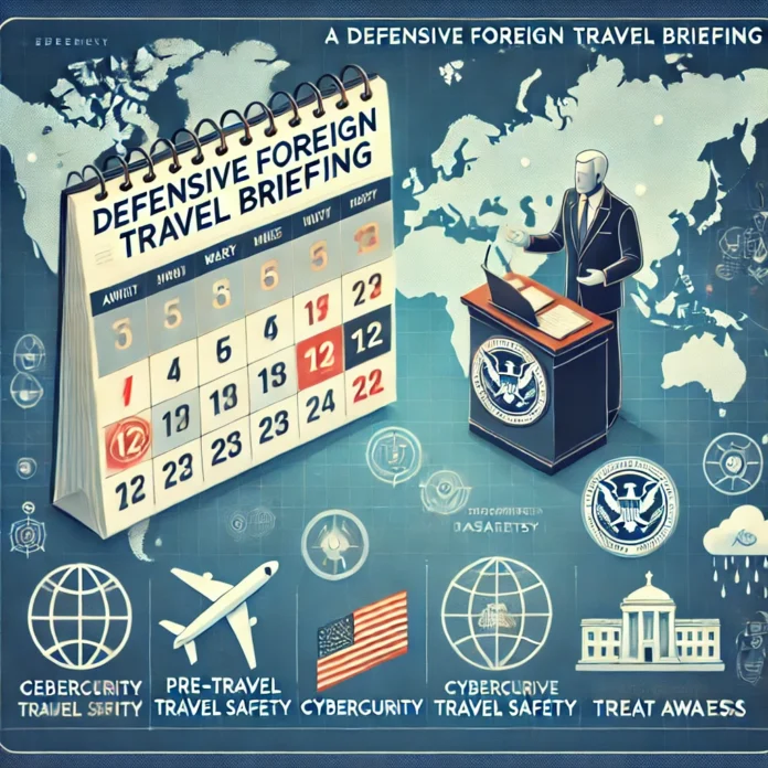 how often must you receive a defensive foreign travel briefing